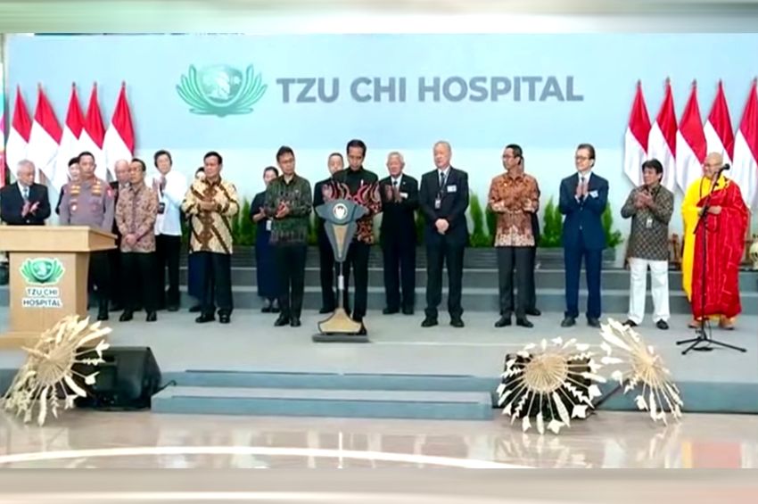 Hadiri Persemian Tzu Chi Hospital, Jokowi Minta Masyarakat Stop Berobat ke Luar Negeri