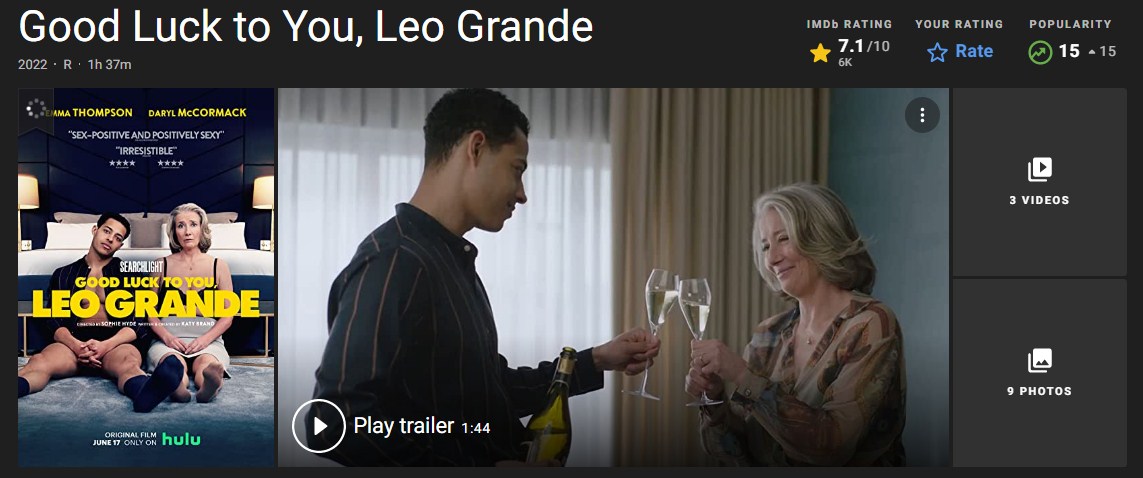 Sinopsis Film Good Luck to You Leo Grande (2022): Leo Grande yang datang ke Hotel